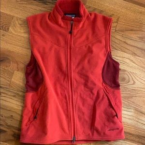Patagonia womens vest, bright red